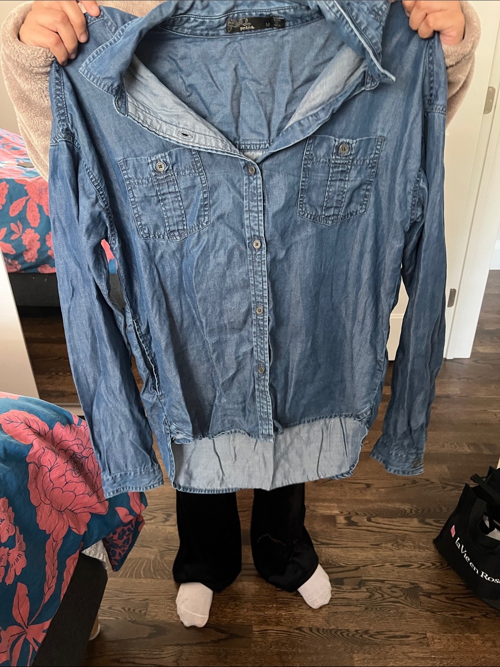 prana chambray shirt